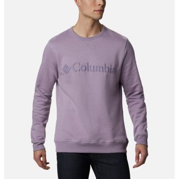 Pánské Mikiny Columbia Logo Fleece Crew Fialové XLCOWK284